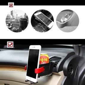 img 1 attached to 🔴 VORCOOL 2 in 1 Car Cup Holder & Cell Phone Mount - Adjustable, Red