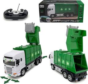 img 1 attached to Roaming the Streets: RC Toy Garbage Truck for Boys Unleashed!