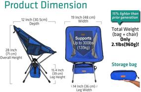 img 1 attached to 🪑 TREKOLOGY YIZI GO Portable Camping Chair - Compact Ultralight Folding Backpacking Chairs, Small Collapsible Foldable Packable Lightweight Backpack Chair in a Bag for Outdoor, Camping, Picnic, and Hiking