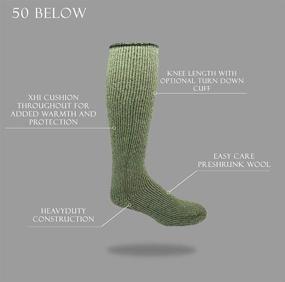 img 2 attached to Stay Cozy in Extreme Cold with JB Field's -50 Below Icelandic Socks: Knee Length, Extra Warm Wool Cushion - 2 Pairs