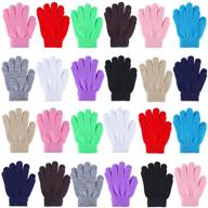 🧤 cooraby knitted stretchy fingers assorted boys' accessories: stylish and comfortable handwear for active boys logo