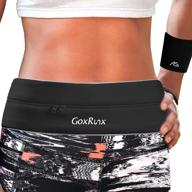 🏃 versatile running belt for women and men - waist pack with phone holder for running, hiking, traveling, and cycling - runners fanny pack and money pouch case - fits all phones (includes sports wristband) logo