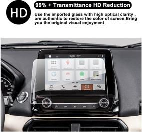 img 3 attached to HD Clear Tempered Glass Car in-Dash Screen Protector for 2018-2020 Ford EcoSport SYNC 3 Infotainment System with 8-Inch Display and Navigation