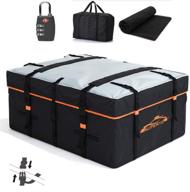 🚗 19 cubic feet car rooftop cargo carrier bag - auperto heavy duty roofbag with non-slip mats and lock - suitable for all cars with or without rack [includes carry bag] logo