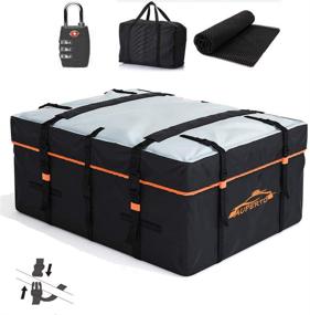 img 4 attached to 🚗 19 Cubic Feet Car Rooftop Cargo Carrier Bag - AUPERTO Heavy Duty RoofBag with Non-Slip Mats and Lock - Suitable for All Cars with or without Rack [Includes Carry Bag]