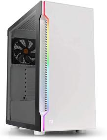 img 4 attached to 🌨️ Thermaltake H200 Snow Edition Mid Tower Case with Tempered Glass, RGB Light Strip, and 120mm Rear Fan (CA-1M3-00M6WN-03)