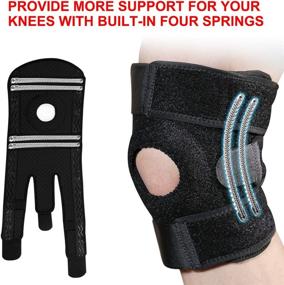 img 1 attached to Youtec Knee Brace - Adjustable Velcro Knee Support for Meniscus Tear, Arthritis, ACL, MCL - Ideal for Sports, Running, Basketball, Wrestling - Men & Women - Large Small - Grey