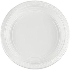 img 3 attached to 🍽️ Pack of 100 Disposable 10 Inch White Plastic Plates for Events and Parties