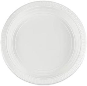 img 2 attached to 🍽️ Pack of 100 Disposable 10 Inch White Plastic Plates for Events and Parties