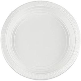 img 1 attached to 🍽️ Pack of 100 Disposable 10 Inch White Plastic Plates for Events and Parties