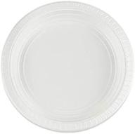 🍽️ pack of 100 disposable 10 inch white plastic plates for events and parties logo