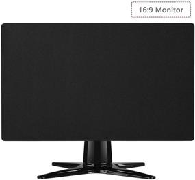 img 4 attached to 🖥️ Чехол от пыли для монитора CASE STAR для дисплеев LCD/LED/HD 19-22 дюйма - защитный чехол для ПК, настольного компьютера и телевизора с экраном 16:9 - чехол от пыли для монитора 19-22 дюйма