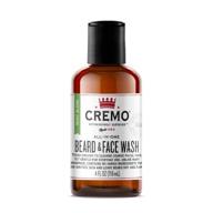 cremo mint blend beard and face wash: ultimate solution for coarse facial hair care, 6 oz logo