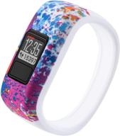 🌈 силиконовые запасные браслеты vozehui для garmin vivofit 3 / vivofit jr / vivofit jr 2 - цветные спортивные браслеты для детей мальчиков и девочек (маленькие / большие) логотип