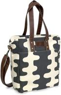 👜 maika charcoal women's handbags & wallets: recycled canvas commuter totes logo