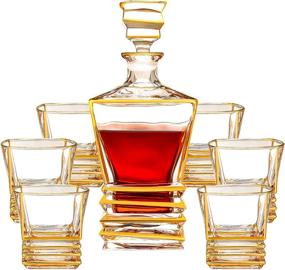 img 4 attached to SALADAYS 7 Piece Whiskey Decanter Glasses