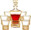 saladays 7 piece whiskey decanter glasses logo