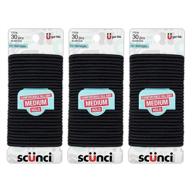 💆 90-pack of scunci effortless beauty large no-damage elastics, 4mm thickness logo