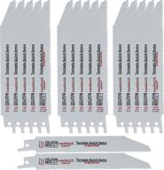 🔪 long-lasting bi-metal 6-inch wood cutting demo saw blades: hss teeth bonded to hcs body – 17 pack for reciprocating/sawzall saws logo