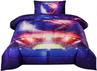 jqinhome comforter teens lights cartoon logo