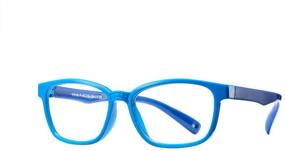 img 3 attached to 👓 COASION Kids Blue Light Blocking Glasses 2 Pack, Durable TR Frames for Boys Girls Age 3-9, Anti Eye Strain Eyewear (Blue/Dark Blue+Clear Pink)