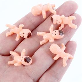 img 1 attached to 80-Piece Mini Plastic Baby Favor Supplies for Baby Shower, Ice Cube Game - 1 Inch (Color 1)