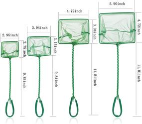 img 3 attached to Tugaizi Green Fishing Catch Nets with Fine Quick Catch Mesh Nylon and Plastic Handle - Available in Sizes 3in, 4in, 5in, 6in