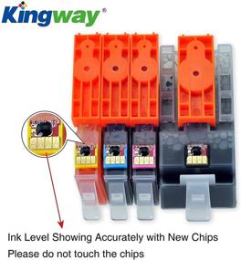 img 1 attached to 🖨️ 10-Pack Kingway Compatible Replacement Ink Cartridges for HP 920 XL - Work with HP Officejet 6500, 6500A Plus, 7500, 7500A, 7000, 6000 E709 Printer - Includes 4 Black, 2 Cyan, 2 Magenta, 2 Yellow