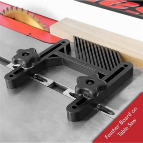 img 2 attached to 🛠️ Enhanced Woodworking Safety Kit: Feather Board, Magnetic Handle, Push Stick, and Push Blocks for Ultimate Table Saw, Router Table, Jointer, and Band Saw Protection