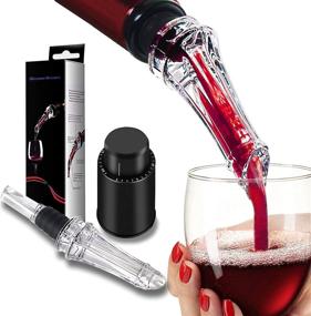 img 4 attached to Halloween-Themed Christmas Gift Set: Wine Stopper, Decanter, and Aerator with Time Scale for Enhanced Flavor and Extended Freshness