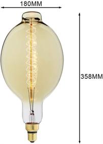 img 3 attached to 💡 TIANFAN Giant Edison Bulb BT180 Vintage Incandescent 60W Spiral Filament 110/130V E26 Bulb - Large Size Light Bulb for Enhanced SEO