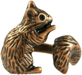 img 3 attached to 🐿️ Vintage Bronze Tone Ellenviva Squirrel Wrap Ring - Adjustable Animal Jewelry
