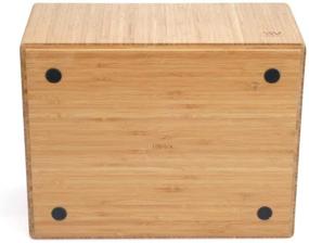 img 1 attached to 📦 Durable Bamboo Storage Box with Handles, 14”x11”x6.5”, Stackable for Organizing Toys, Bedding, Clothes, Baby Essentials, Arts & Crafts, Closet & Office Shelf