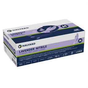 img 2 attached to 🧤 Lavender Nitrile Exam Gloves by HALYARD - Powder-Free, 3.1 mil - Medium Size (Box of 250, 52818)