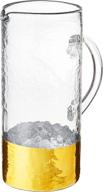 mud pie hammered glass pitcher logo