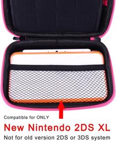 img 3 attached to Stylish and Protective AUSTOR Carrying Case for New Nintendo 2DS XL, Rose