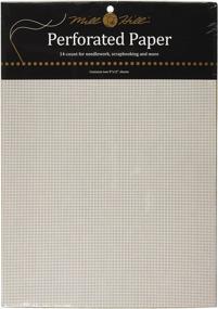 img 1 attached to Милл Хилл 14 Count Перфорированная Бумага- Белая (9х12 дюймов, 2 штуки в упаковке) - Идеальный материал для рукоделия
