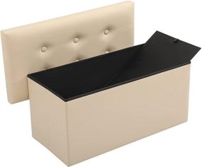 img 3 attached to BESTUNIHOM Foldable Storage Footrest SND02BDJ BG Furniture