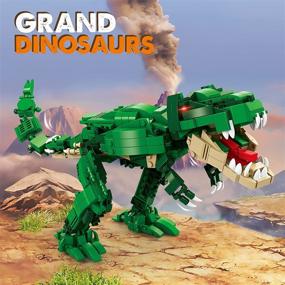 img 3 attached to 🦕 Dinosaur Building Blocks: Mulukiss Educational Dinosaur Toy Set