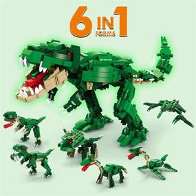 img 2 attached to 🦕 Dinosaur Building Blocks: Mulukiss Educational Dinosaur Toy Set