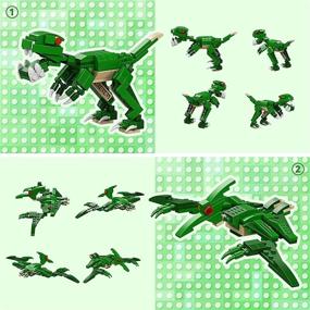 img 1 attached to 🦕 Dinosaur Building Blocks: Mulukiss Educational Dinosaur Toy Set