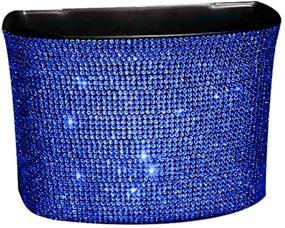 img 1 attached to 🚗 Siyibb Bling Car Garbage Can: Stylish Hanging Wastebasket with Sparkle Rhinestones - Plastic Trash Bin for a Glamorous Drive