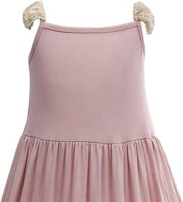 img 1 attached to 👗 Ruffled Halter Sleeve Cotton Dresses for Girls - Everweekend Clothing