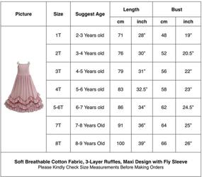 img 2 attached to 👗 Ruffled Halter Sleeve Cotton Dresses for Girls - Everweekend Clothing