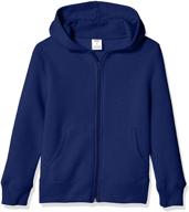 boys' fleece zip-up hoodie sweatshirt by amazon essentials logo