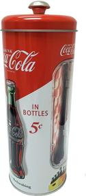 img 1 attached to 📦 The Tin Box Company Coke Holder Tin: Includes 20 Paper Straws - Red and White, 3-3/8 x 8-1/4"H - Shop Now!