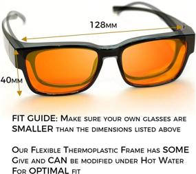 img 3 attached to 👓 ElementsActive Fitover 99.5% Blue Blocking Amber Computer & Sleep Glasses for Kids and Teens: Reduce Eyestrain, Headaches, and Insomnia, Fits Over Eyeglasses