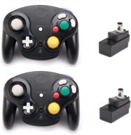 🎮 poulep classic wireless gamepad for wii gamecube ngc gc - black, compatible with receiver adapter - enhanced gaming experience logo