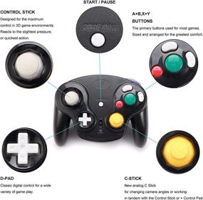 img 3 attached to 🎮 Poulep Classic Wireless Gamepad for Wii Gamecube NGC GC - Black, Compatible with Receiver Adapter - Enhanced Gaming Experience