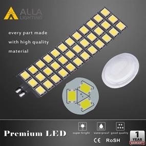 img 1 attached to 🔆 Alla Lighting T25 3157 3156 LED Strobe Brake, Reverse Light Bulbs, 6000K Xenon White Super Bright 2835 39-SMD High Power 3056 3156 4057 3457 3057 3157 Flashing Lamps